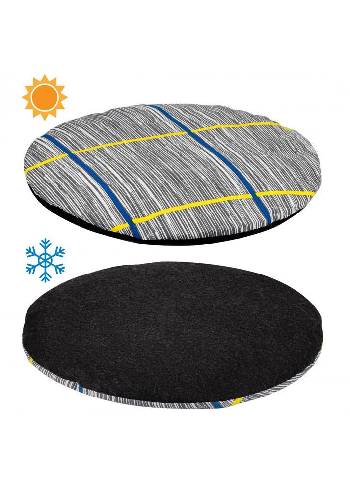 Лежак для котів повсть+бязь Круглий Сірий M BronzeDog - (323232586)