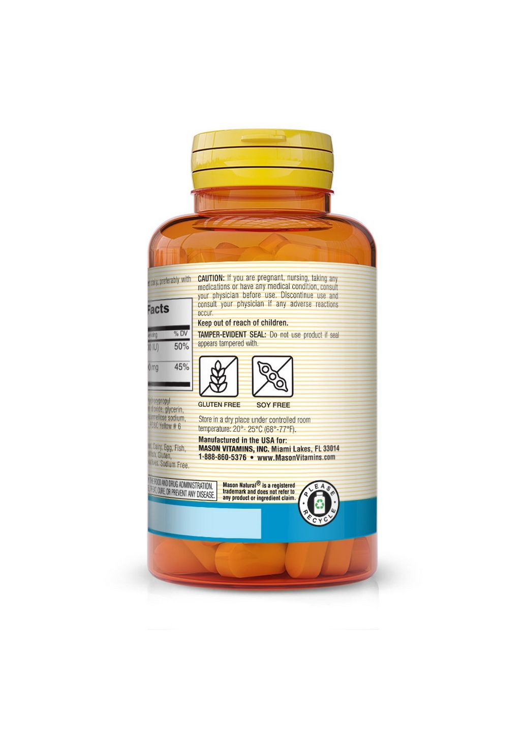 Витамины и минералы Calcium 600 mg Plus Vitamin D3, 100 таблеток Mason Natural (293477501)