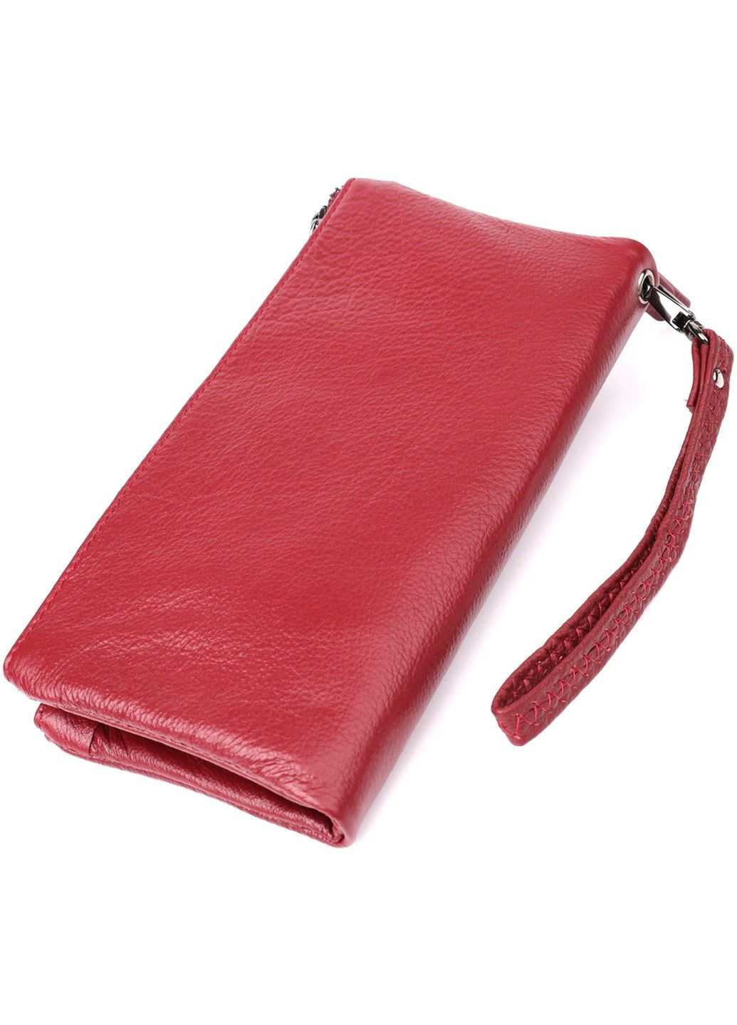 Шкіряний гаманець на три відділення 23108 Бордовий st leather (330642756)