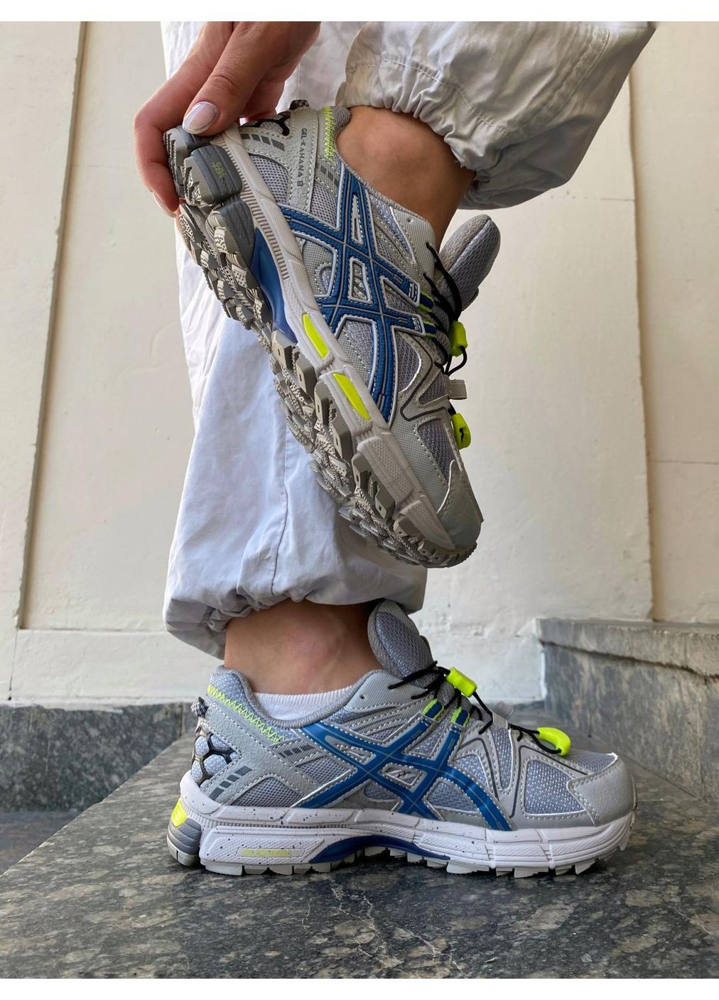 Серые демисезонные кроссовки мужские asics gel-kahana 8 grey blue асикс гель кахано No Brand