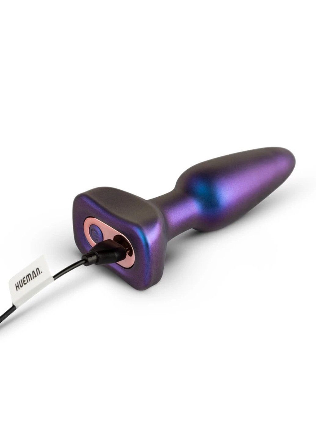 Анальная пробка, с вибрацией, фиолетовая, 3,8 см Hueman (290851240)