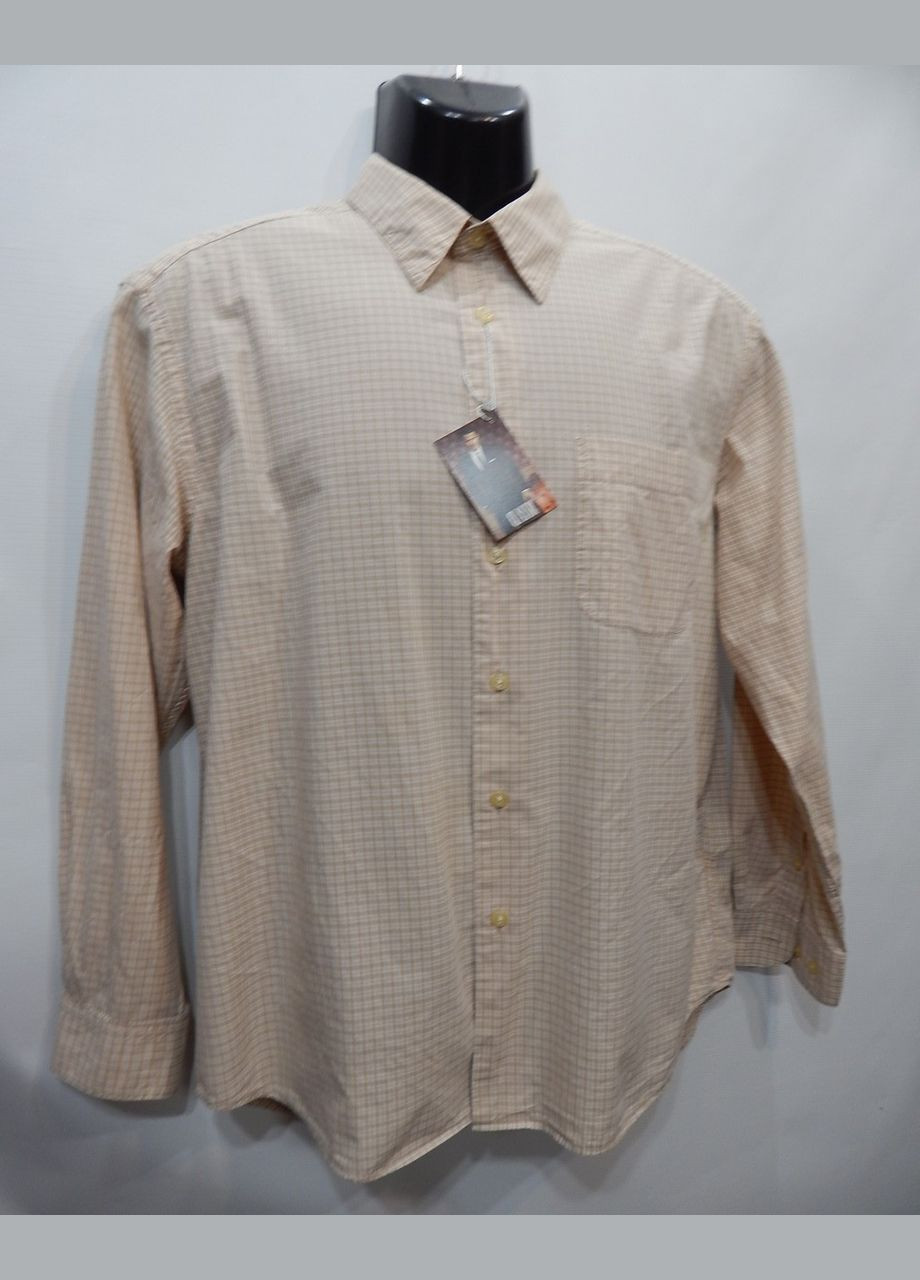 Бежевая кэжуал рубашка в клетку Eddie Bauer