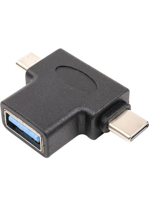 Перехідник (CA913121) PowerPlant USB 3.0 Type-C, microUSB (M) to USB 3.0 OTG AF (268147146)