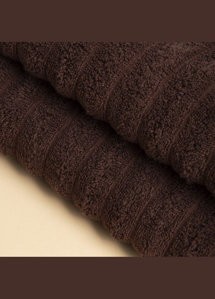 IDEIA полотенце махровое банное 70х130 волна плотность 450 г/м2 хлопок шоколад коричневый производство - Узбекистан