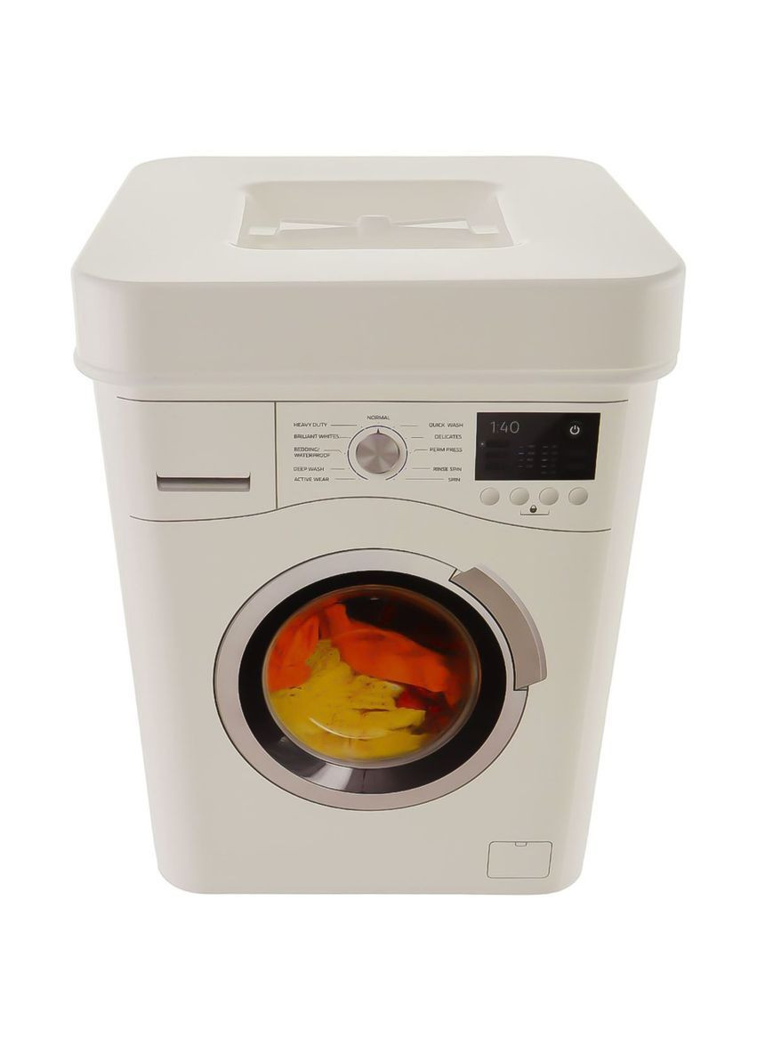 Емкость для хранения стирального порошка большой контейнер органайзер ведерко в форме стиральной машинки на 3,5 литра No Brand (362561951)