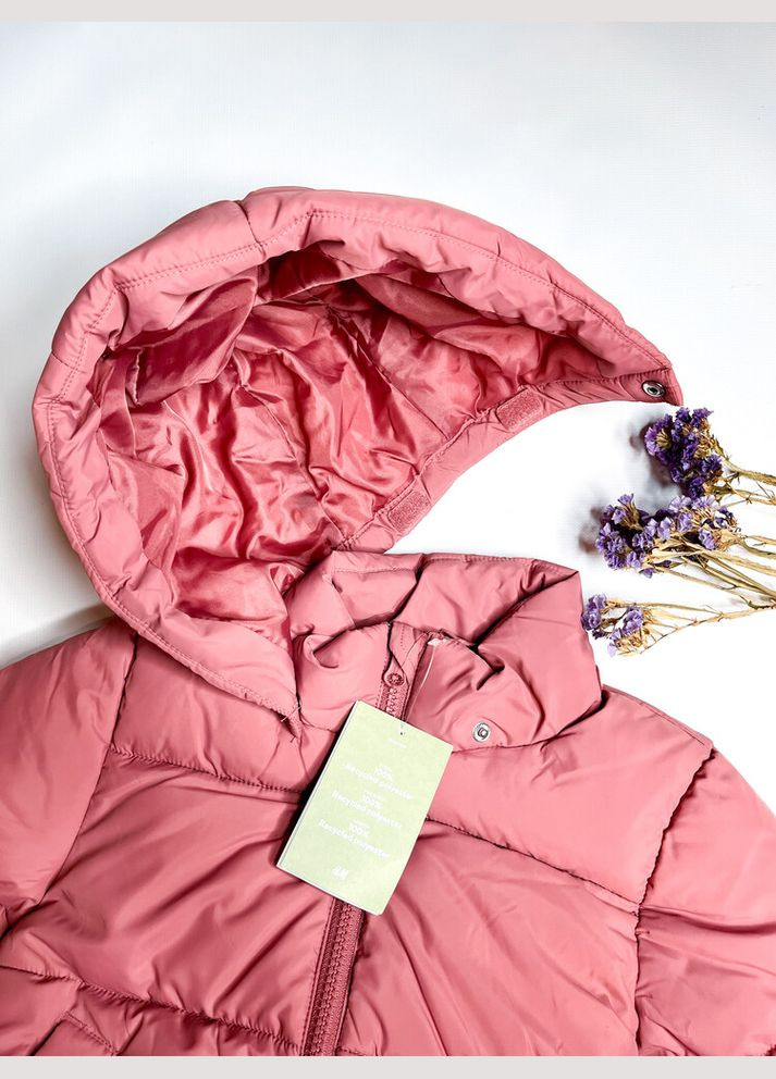 Розовая зимняя куртка 104 см розовый артикул л261 H&M