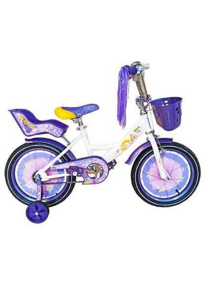 Велосипед Crosser Girls 18'' дитячий 2 колеса +2 ролики з кошиком фіолетовий (GR-18WVT) MFC (365546485)