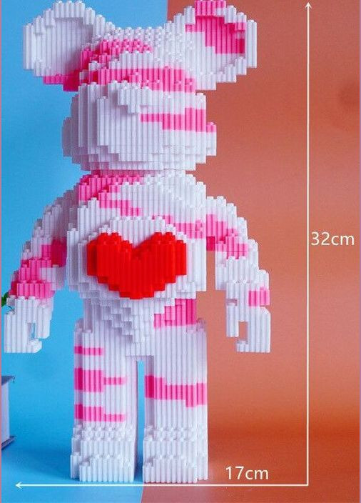 Дитячий 3Д конструктор Magic Block блокові конструктори об'ємна 3D фігурка з міні нано-блоків ведмедик 32 см Cindylove (334345671)