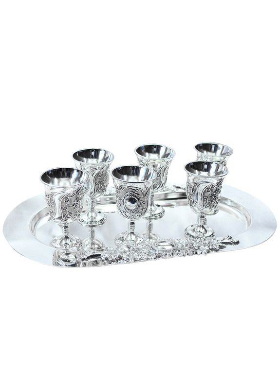 Набір чарок (6 шт.) на підносі Мрія, 29х10х16 см (466-1139) No Brand (347338425)