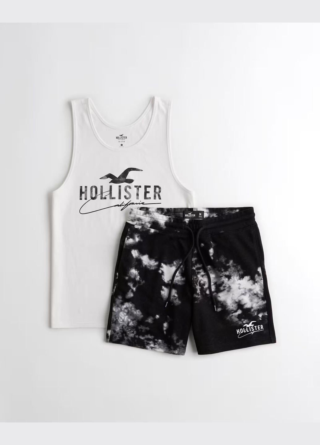 Черный демисезонный комплект (майка, шорты) (2 шт.) hc9672m Hollister