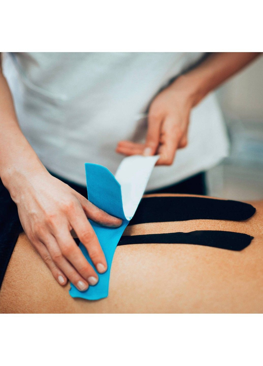 Кинезио тейп, kinesiology tape, эластичный пластырь для тела, спины и шеи в рулоне, (чёрный), 5см × 5м FITCRUSH (342059958)
