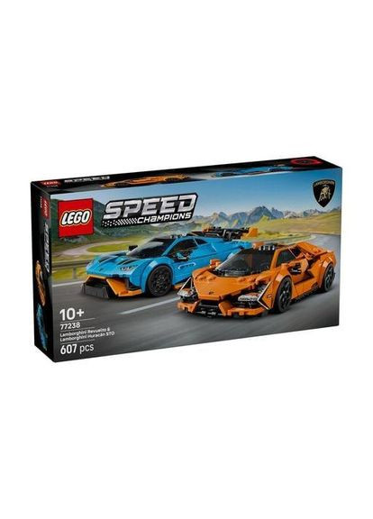 Конструктор Speed Champions Lamborghini Revuelto та Huracan STO, 607 деталей, від 10 років (77238) Lego (369941905)