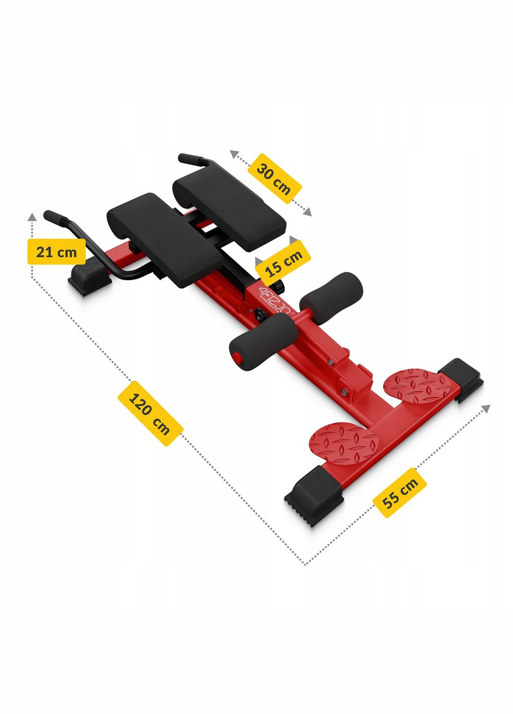 Скамья для гиперэкстензии регулируемая Red/Black (P-5905973402682) 4FIZJO (332887748)