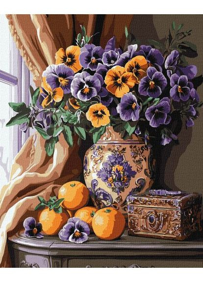 Картина по номерам - Роскошные анютины глазки ©sophiia_illustrations 40х50 см IDEYKA (362203635)