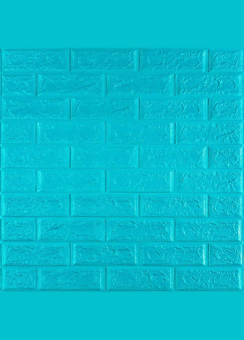 3D панель самоклеюча цегла Бірюза 700х770х5мм (002-5) SW-00000084 Sticker Wall (300241516)