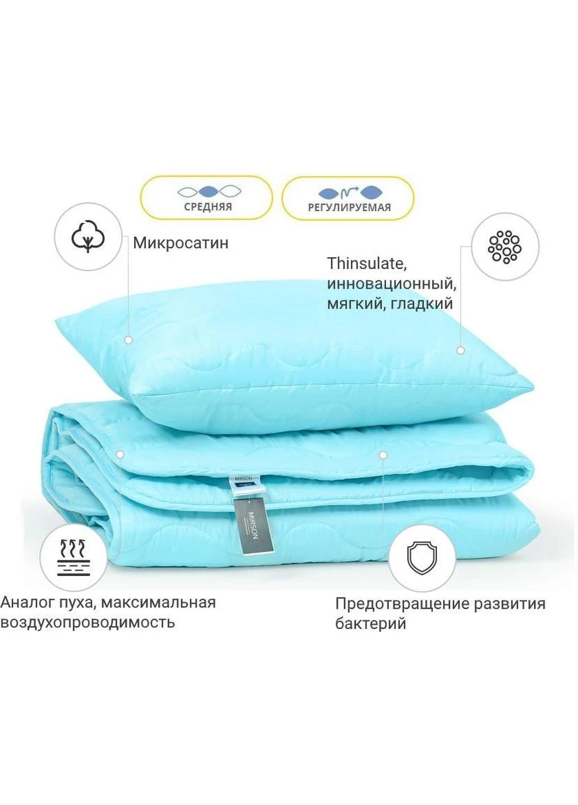 Ковдра Набір 3M Thinsulate Всесезонний №1667 Eco Light Blue Ковдра (2200002657457) Mirson (390933413)