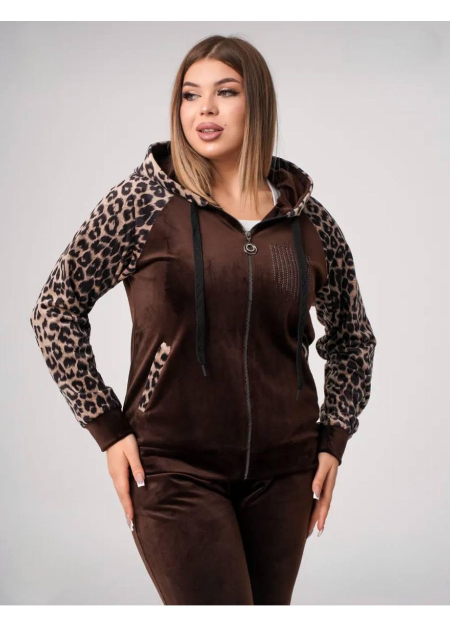 Женский велюровый спортивный костюм No Brand (365858467)