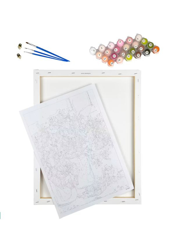 Розмальовки з цифр для дорослих Будинок в горах 40х50 GX47333 Картина за номерами пейзаж вертикальна Rainbow Art (314984619)