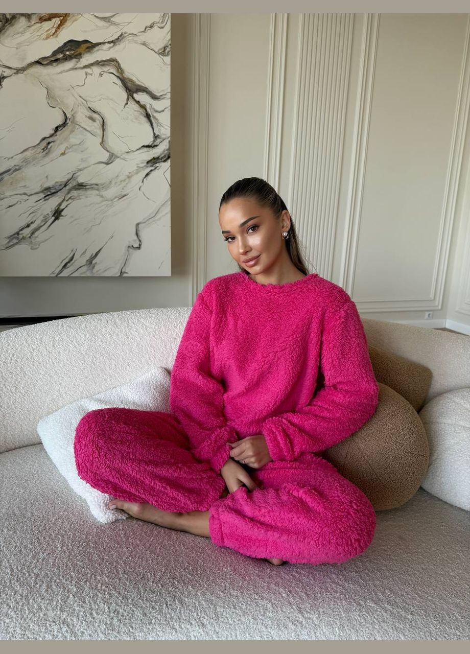 Малиновая всесезон пижама кофта + брюки Garna