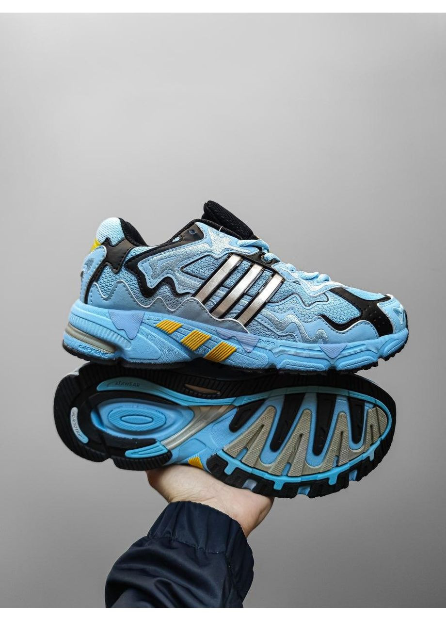 Чорні Осінні кросівки чоловічі adidas x bad bunny response blue black адідас бед бані No Brand