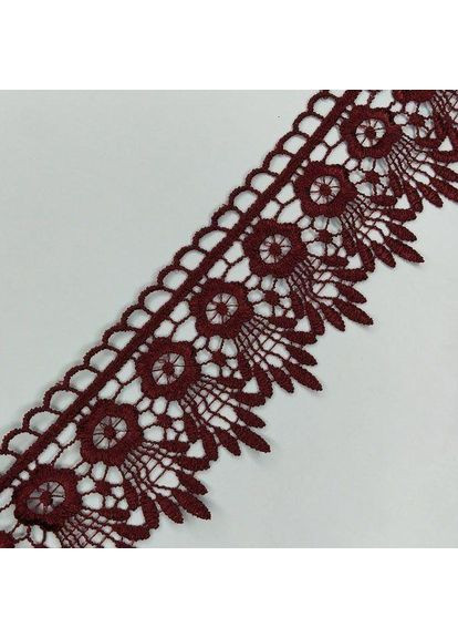 (1 метр) Кружево макраме 6,5 см цвет - бордовый (05М-XR13023-2) Plus-plus (352747200)