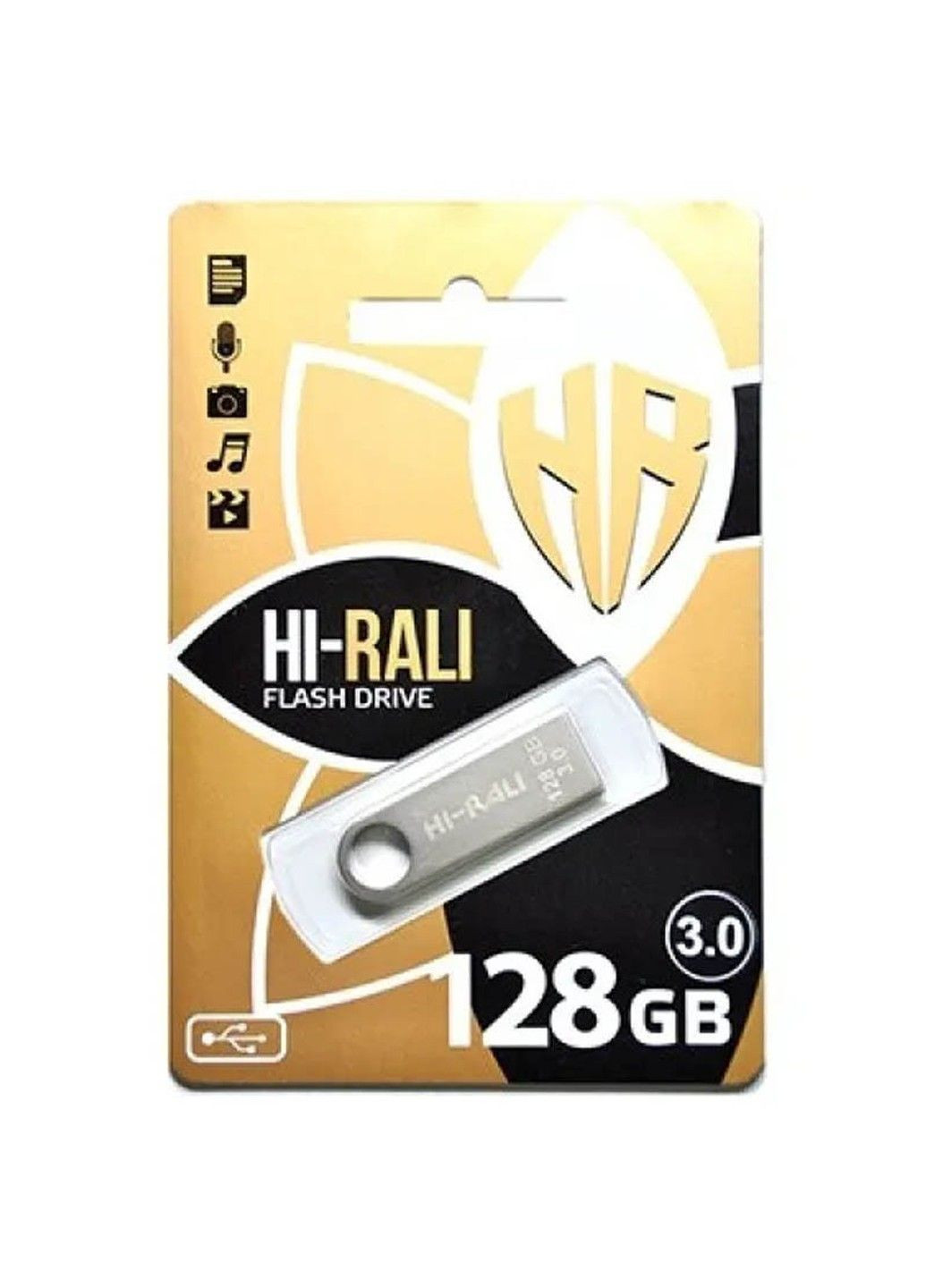 Флеш накопитель USB 3.0 Hi-Rali Shuttle 128 GB Серебряная серия Epik (307830073)