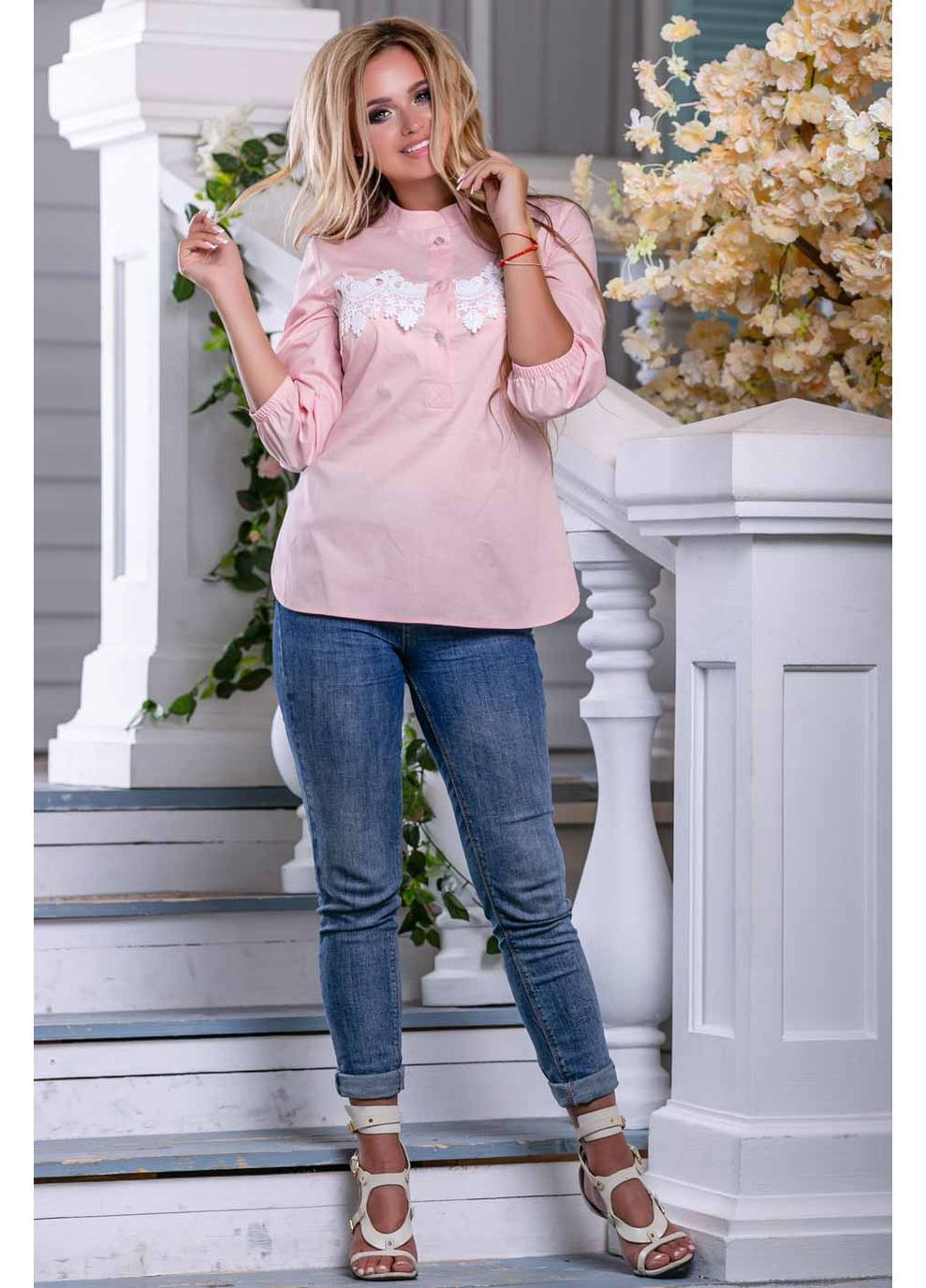 Персиковая рубашка Seventeen