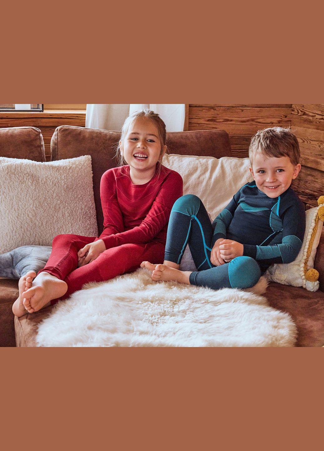 Комплект термобілизни з зональною терморегуляцією для дівчинки LYCRA® 427319 бордовий Crivit (308040516)