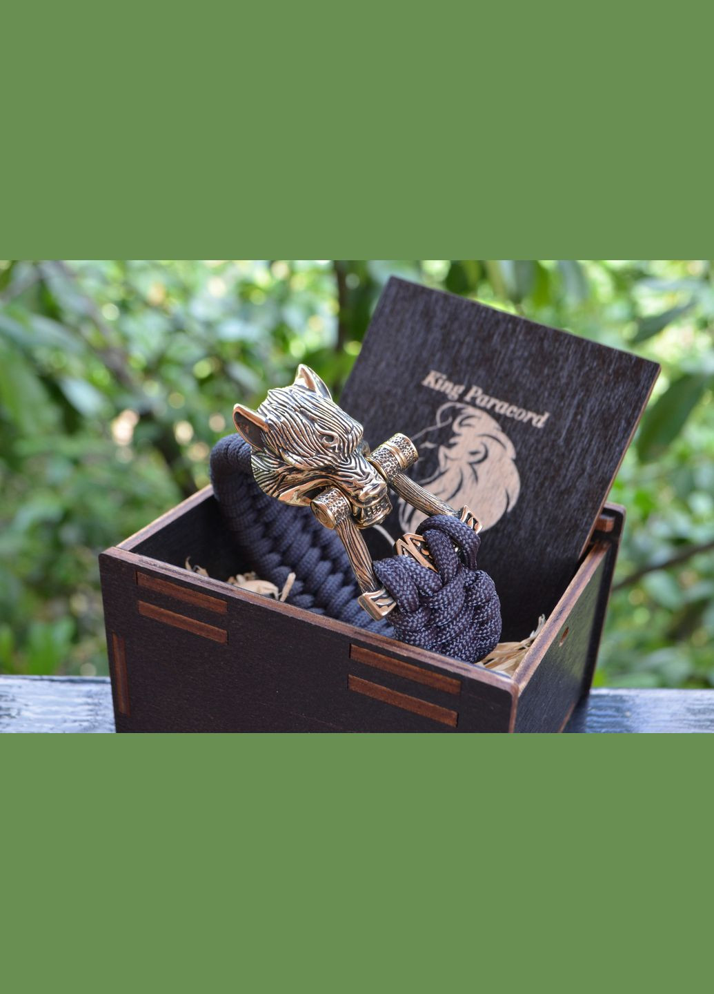 Браслет із паракорду з Вовком під замовлення + брелок в подарунок з No Brand (341738993)