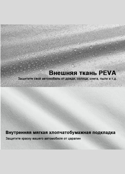 Автомобильный защитный тент-чехол для автомобиля 540*175*120 см Серый Водоустойчивый защитный тент на машину No Brand (314765748)