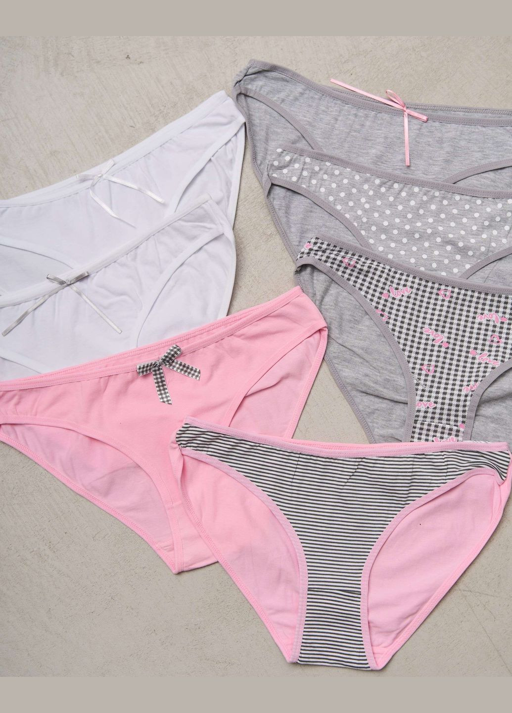 Набор женских базовых трусиков неделька - 7 шт. Nicoletta (303627992)