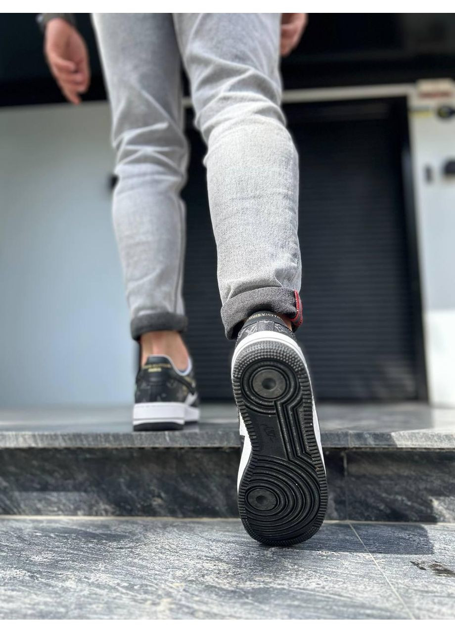 Білі Осінні кросівки чоловічі nike air force 1 low x louis vuitton найк аір форс 1 преміум No Brand