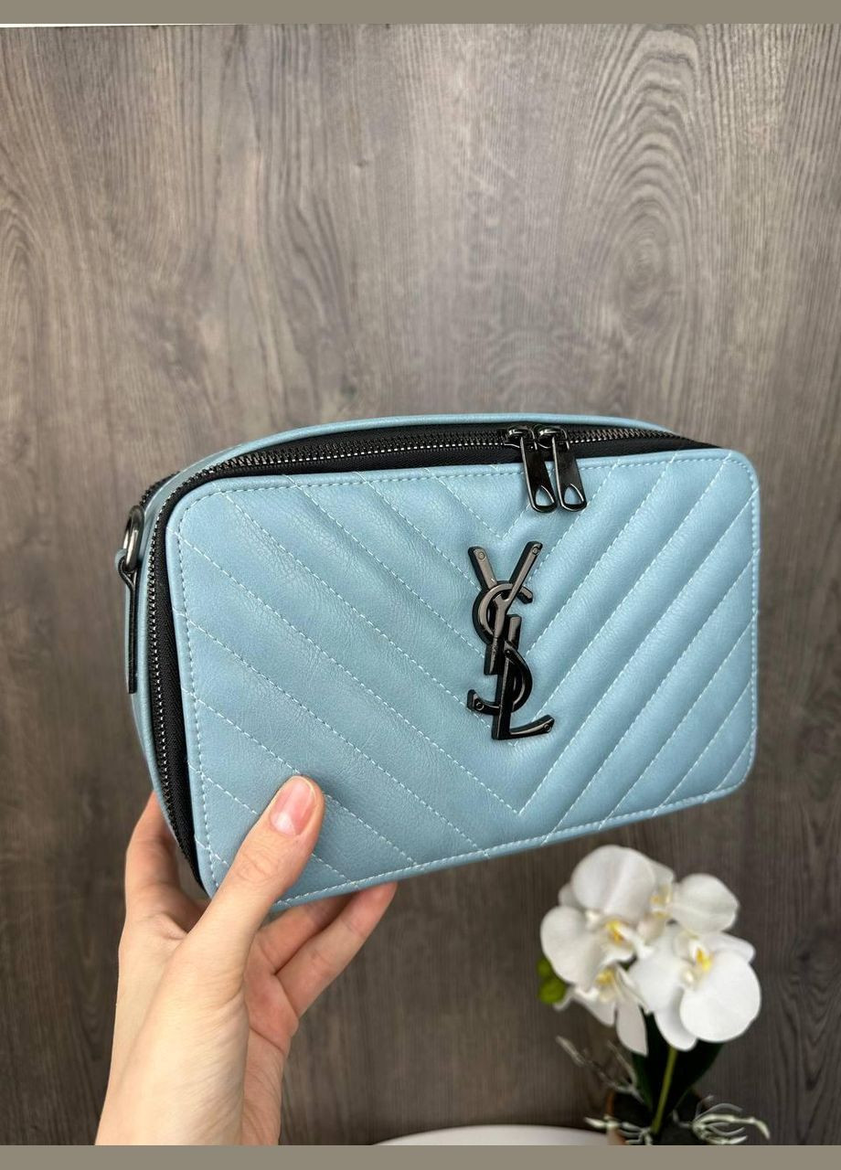 Стильна жіноча міні сумочка каркасна стьобана Блакитний No Brand (298996940)