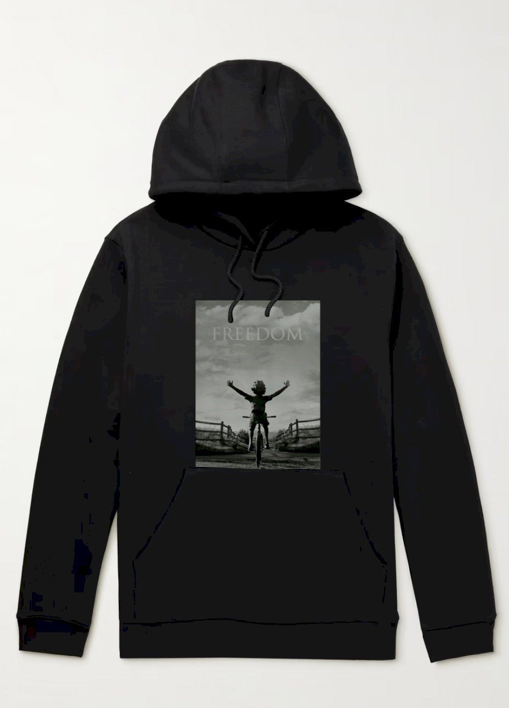 Чорний худі чоловіча чорна з флісом YAPPI малюнок (305003951)