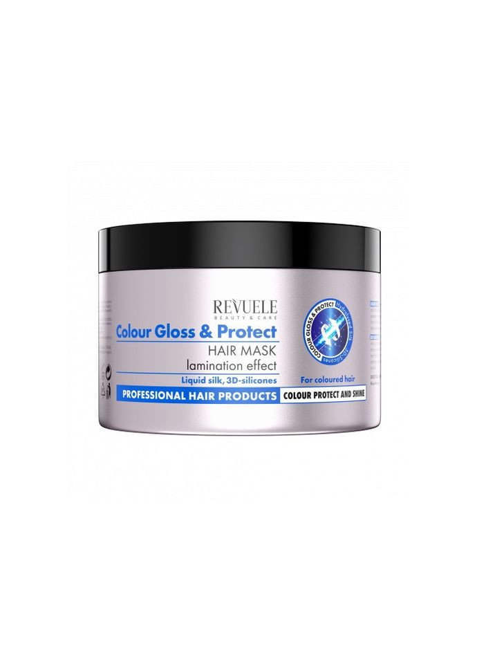 Маска для окрашенных волос с эффектом ламинирования от 500 мл REVUELE (361224828)