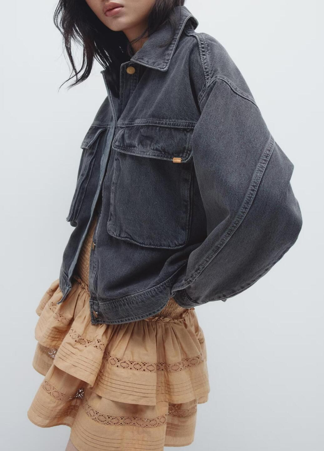 Сіра демісезонна куртка H&M