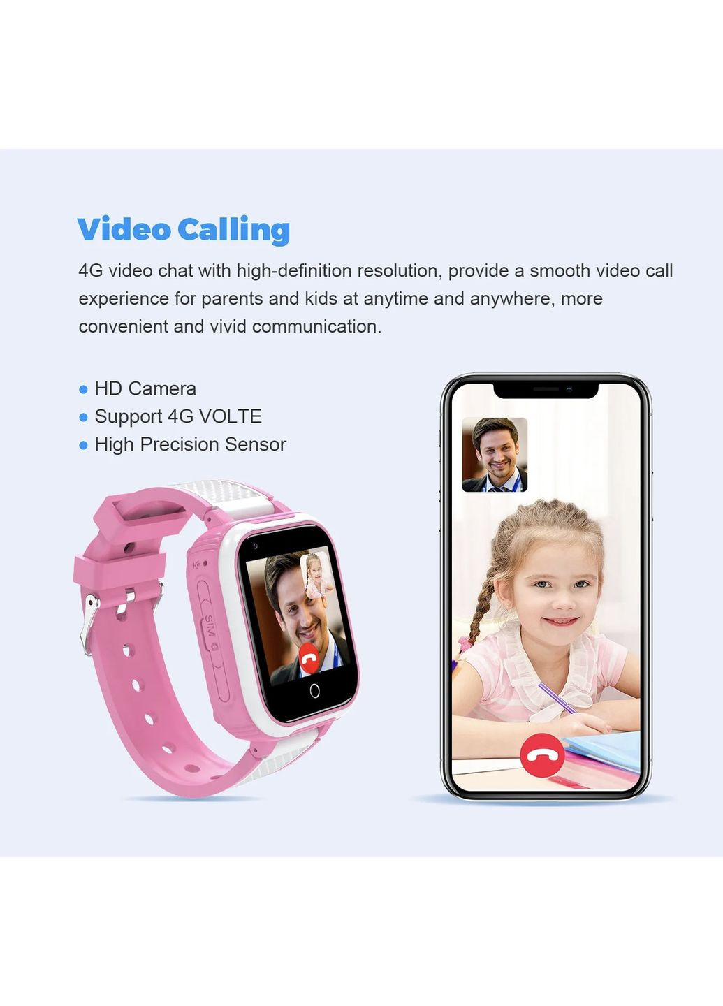 Розумний дитячий смарт-годинник LT21 SE з камерою GPS-трекером і відеодзвінком 4 G Lemfo (349824319)