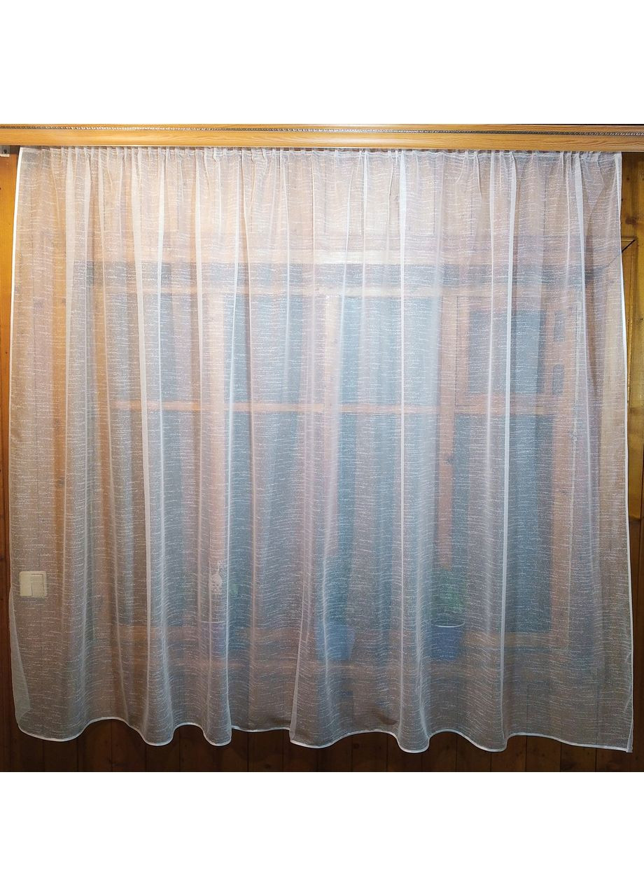 Занавеска готова короткая белая Классик белая сантук No Brand (372134106)