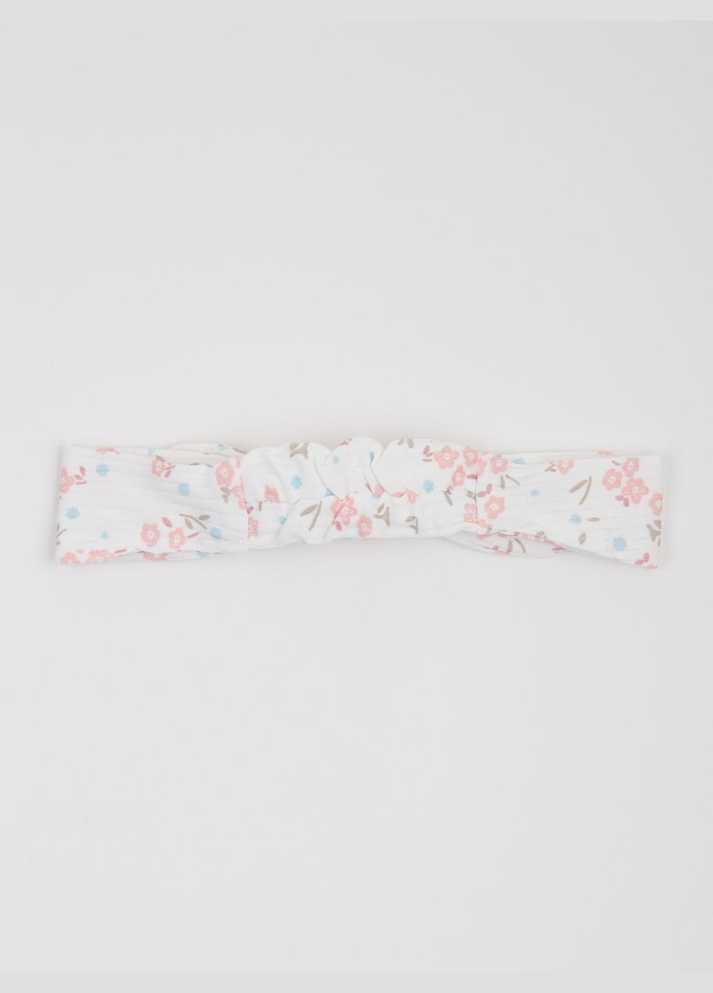 Повязка-солоха в розовые цветочки для новорождённых и малышей – мягкая хлопковая, эластичная KRAKO (324407586)