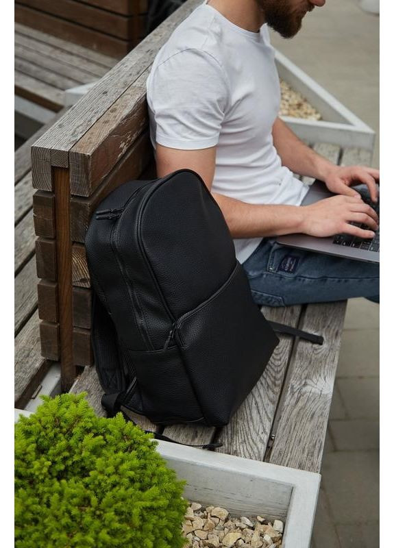 Городской рюкзак унисекс из премиум эко-кожи - водоотталкивающий и вместительный No Brand (365592473)