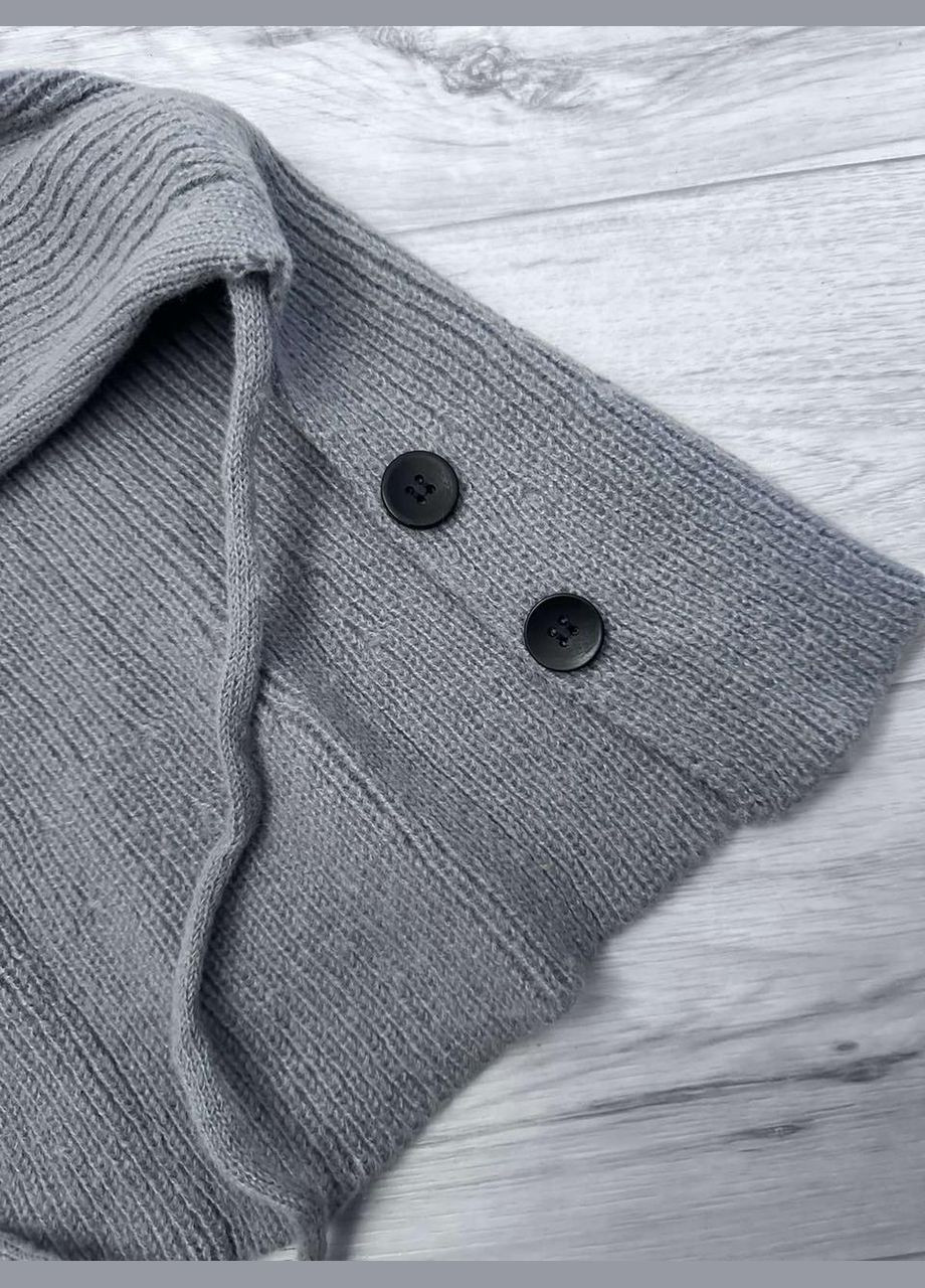 Шапка-капор в'язана One Size 55-58 Чорний (5010) No Brand (358052719)