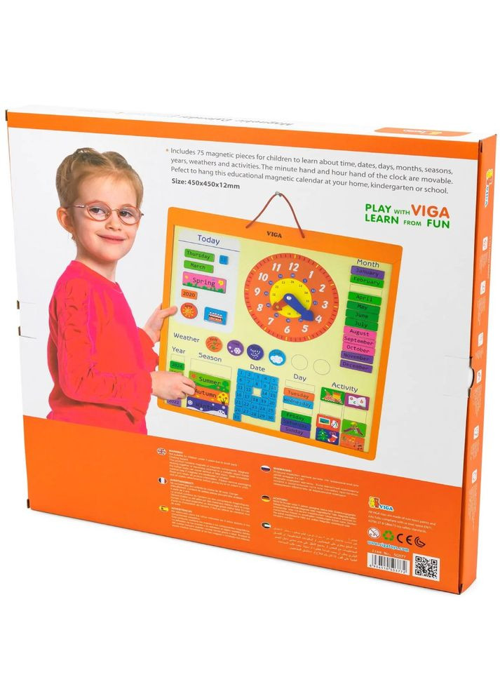 Іграшка на стіну Календар магнітний (50377) Viga Toys (323097078)