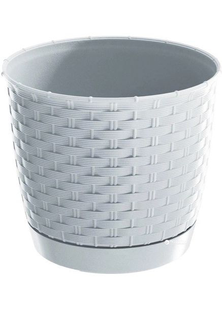 Горщик пластиковий Ratolla round круглий 1,2 л білий 90626 Prosperplast (311202625)