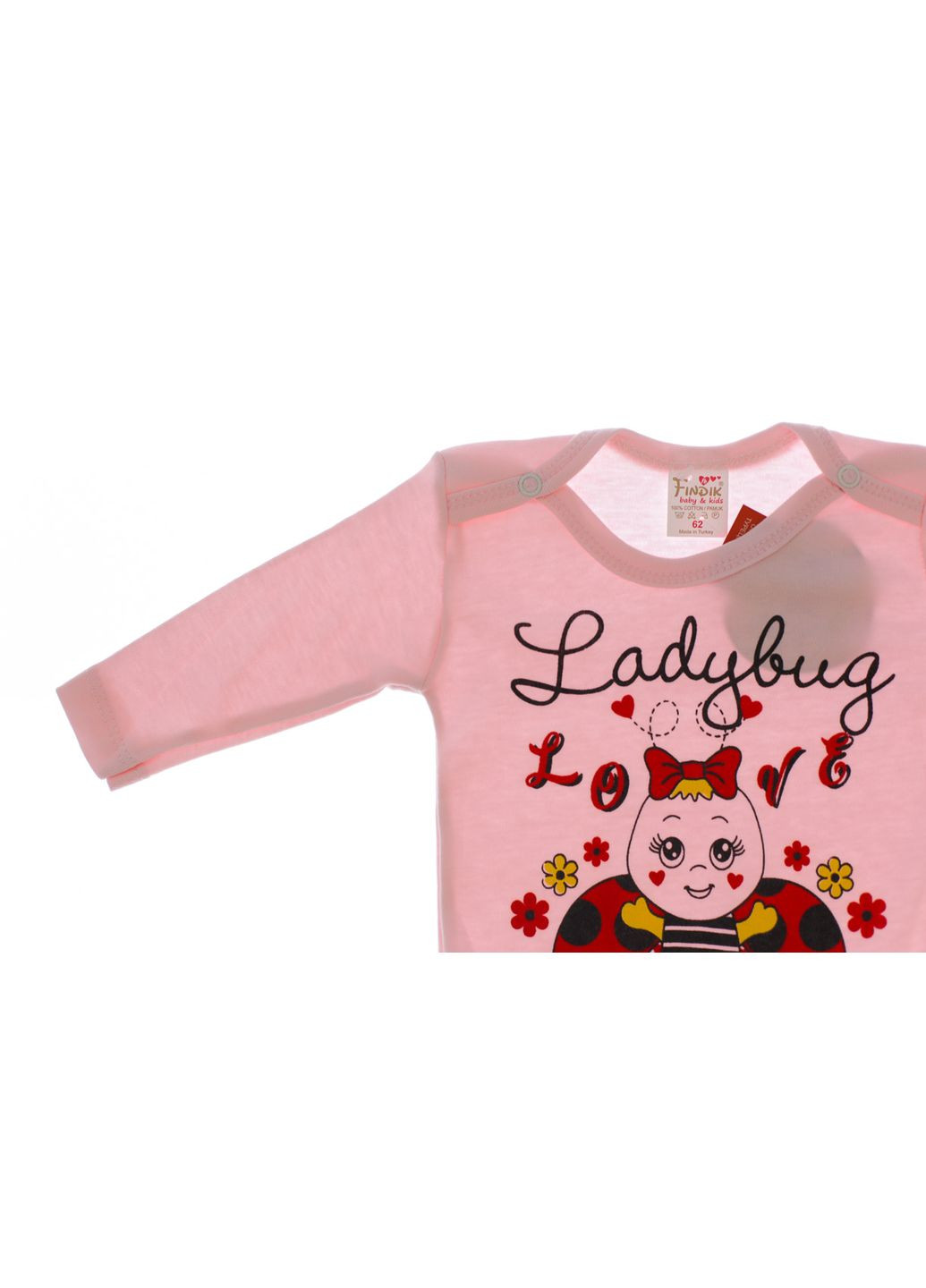 Боді з довгим рукавом для дівчинки Сонечко рожева інтерлок MiniPapi 62 см (33562) BABYKROHA (297199692)