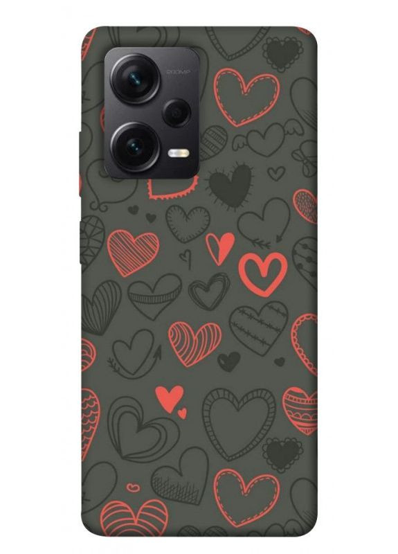 Чохол з принтом для Xiaomi Poco X5 Pro 5G / для Ксяомі, сяомі, ксіомі редмі поко Х5 про Милі серця No Brand (339677566)