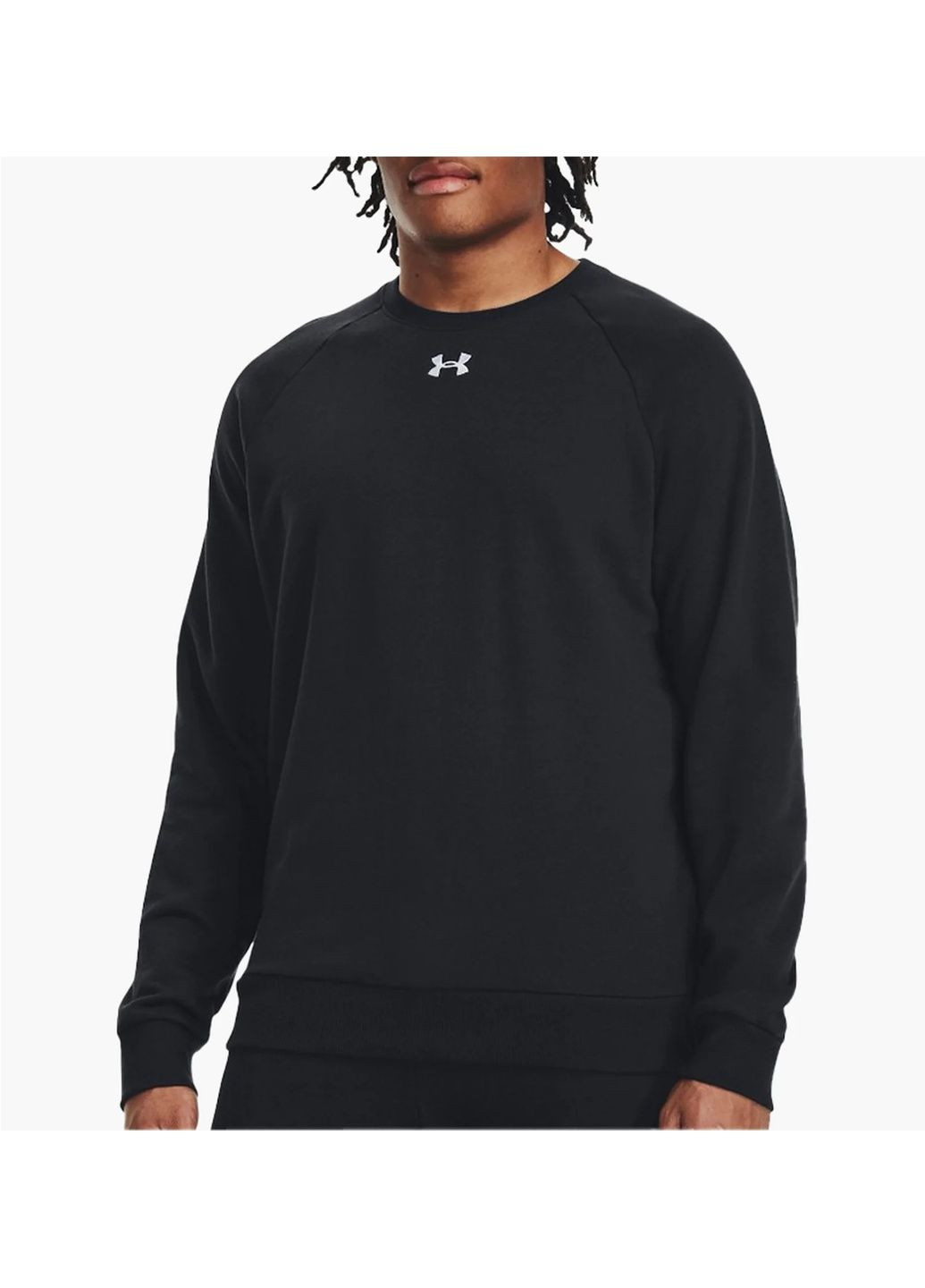 Світшот чоловічий Sweatshirt Ua Rival Fleece Crew-Blk Black 1379755-001 Under Armour (364837133)