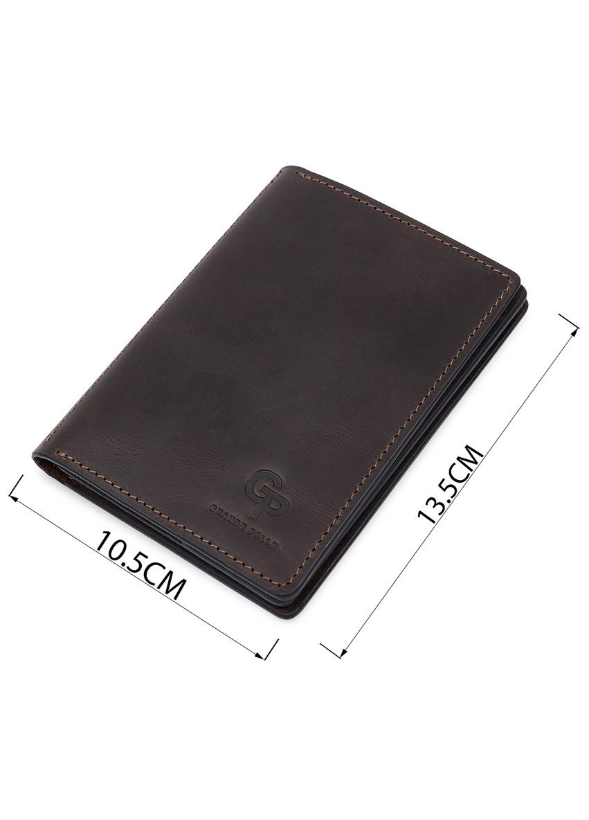 Кожаная винтажная обложка для документов GRANDE PELLE коричневая (sku_11537) No Brand (327819258)