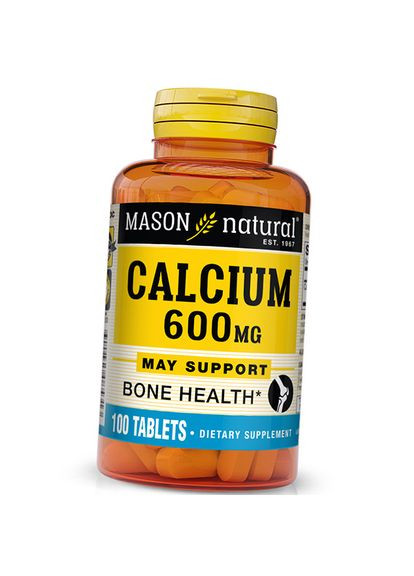 Кальцій Карбонат, Calcium 600, 100таб (36440089) Mason Natural (293255418)