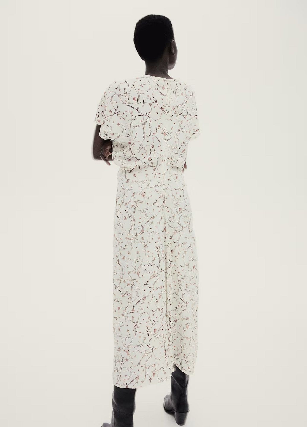 Білий кежуал сукня H&M з квітковим принтом