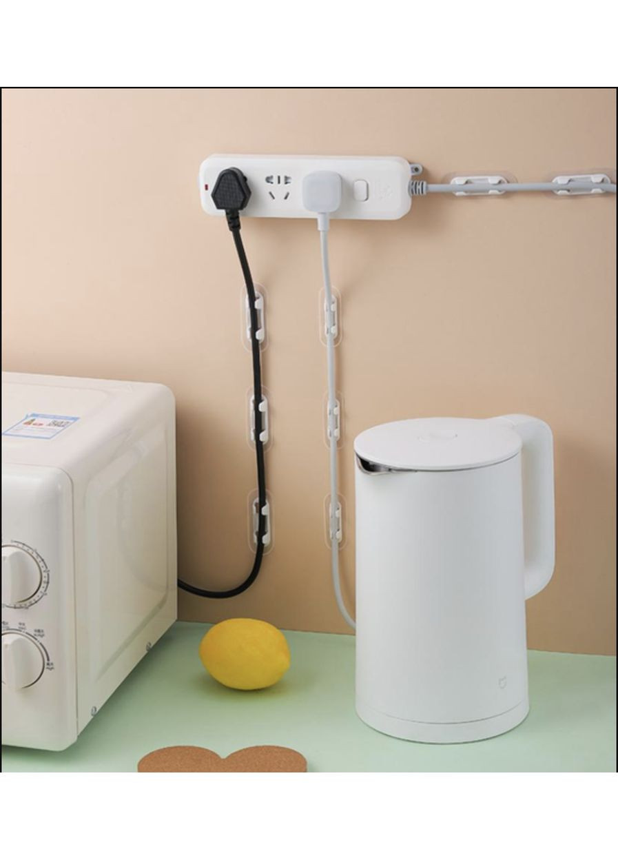 Тримач фіксатор кабелю стяжка для дроту органайзер кабель менеджмент 20 шт L Білий REO (358934979)